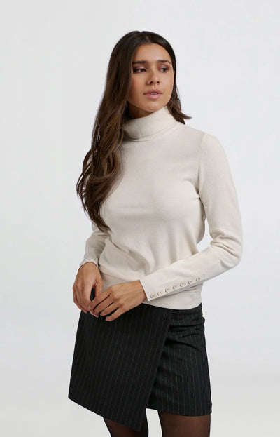 Turtleneck Sweater - Chalk White