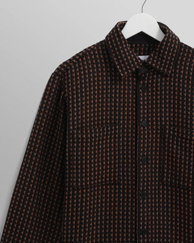 Whiting Overshirt Frome - Black/Beige