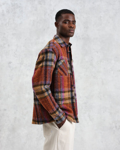 Whiting Wool Check Overshirt - Multicolour