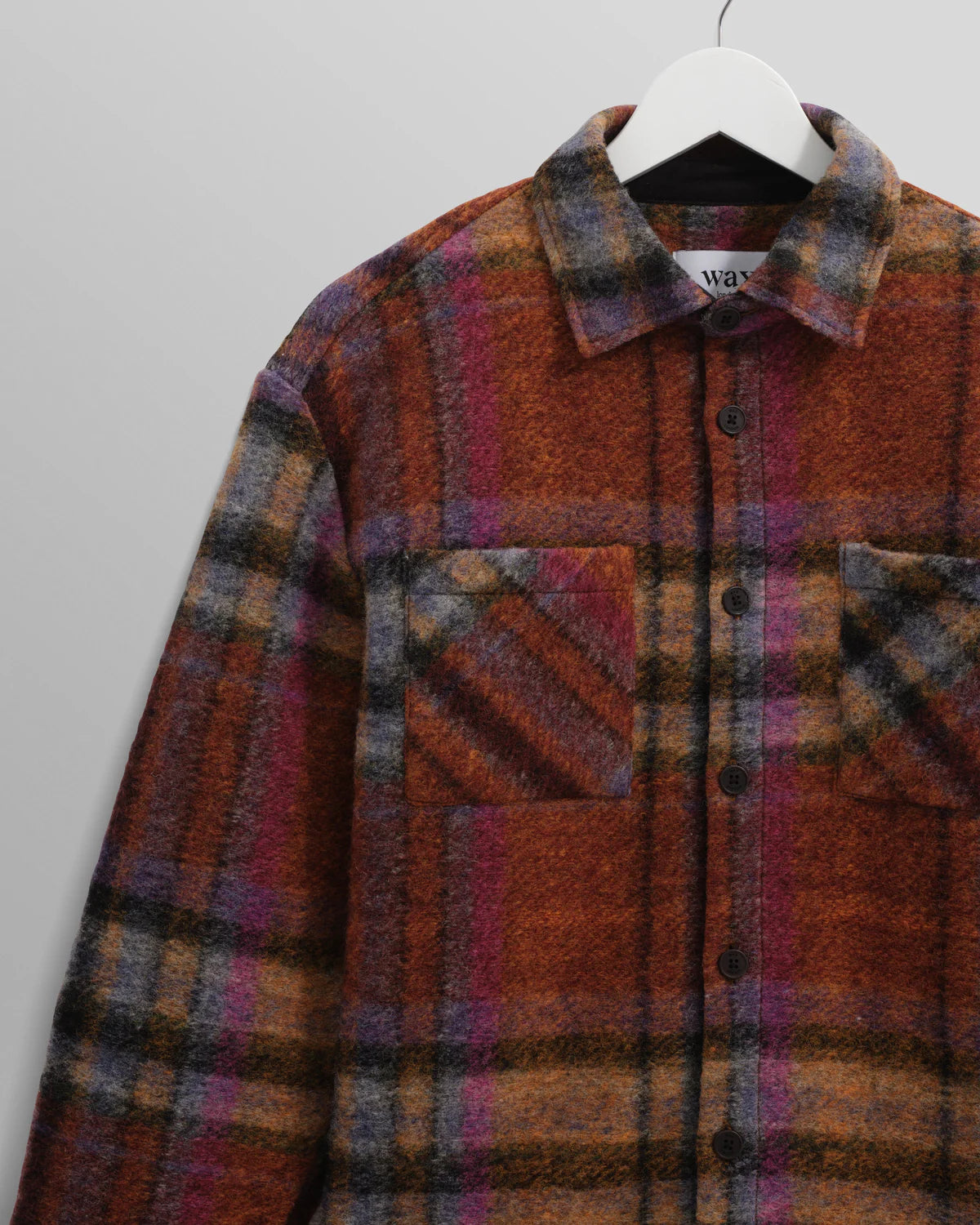 Whiting Wool Check Overshirt - Multicolour