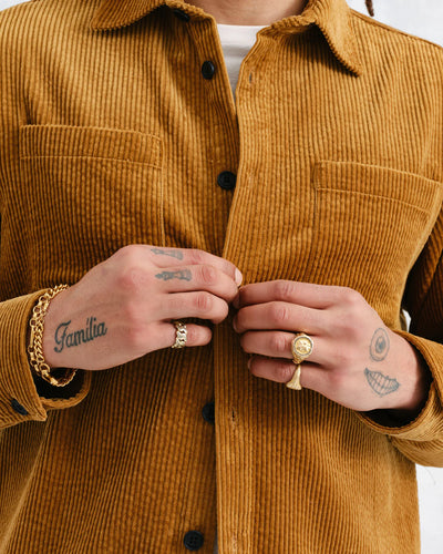 Whiting Jumbo Corduroy Overshirt - Ochre